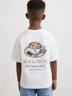 T-shirt Reiss Luc en coton à imprimé Hot Cocoa