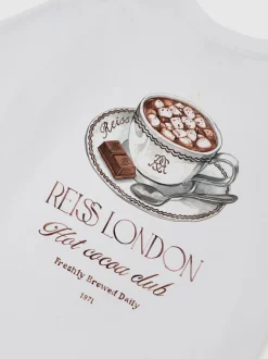 T-shirt Reiss Luc en coton à imprimé Hot Cocoa