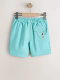 Turquoise Blue - Short de bain à coutures contrastées (3-16ans)