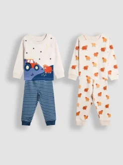 Vache naturelle des Highlands Character - Lot de 2 pyjamas JoJo Maman Bébé Mix And Match