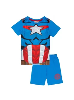 Vanilla Underground - Pyjama court Captain America pour garçon 100% coton