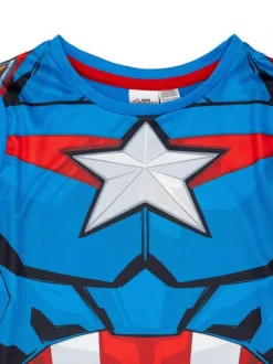 Vanilla Underground - Pyjama court Captain America pour garçon 100% coton