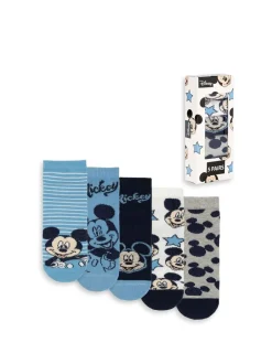 Vanilla Underground Disney Ensemble de 5Chaussettes au mollet Mickey Mouse Bleues pour Garçons