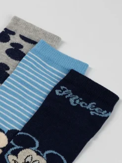 Vanilla Underground Disney Ensemble de 5Chaussettes au mollet Mickey Mouse Bleues pour Garçons