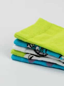 Vanilla Underground Disney Monsters Inc Unisexe Enfants Vert Mike & Sully Chaussettes Mollets Ensemble de 5