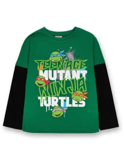 Vanilla Underground Garçons Teenage Mutant Ninja Turtles Manches longues 100% Cotton T-shirt
