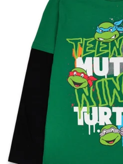 Vanilla Underground Garçons Teenage Mutant Ninja Turtles Manches longues 100% Cotton T-shirt