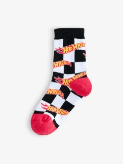 Vanilla Underground Hot Wheels Lot de 5chaussettes multicolores à damier et flammes garçons