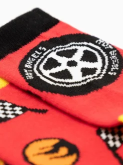 Vanilla Underground Hot Wheels Lot de 5chaussettes multicolores à damier et flammes garçons