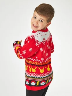 Vanilla Underground Pokemon Pikachu Pull de Noël en maille