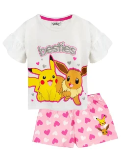 Vanilla Underground Pokemon Pikachu, Eeevee Ensemble Pyjamas à manches courtes Shorts