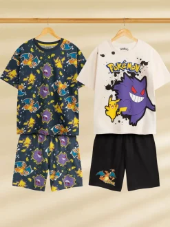 Vanilla Underground Pyjamas en coton Pokemon multicolore à manches courtes Ensemble Lot de 2