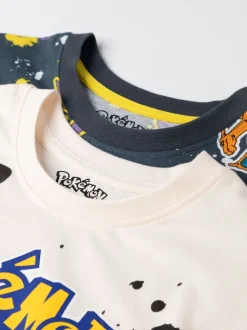 Vanilla Underground Pyjamas en coton Pokemon multicolore à manches courtes Ensemble Lot de 2