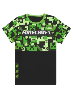 Vanilla Underground Pyjama garçon Minecraft à manches courtes et jambe courte 100% coton