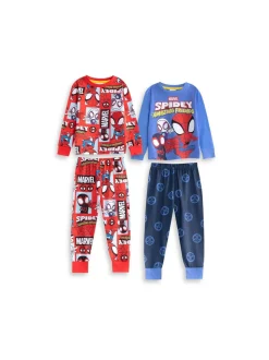 Vanilla Underground Spidey and His Amazing Friends Personnage Ensemble pyjama à Manches longues et jambes Longues Multicolore Lot de 2