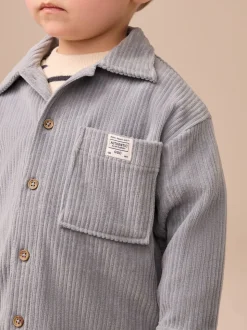 Velours côtelé bleu - Ensemble 3 pièces T-shirt et Survêtement (3mois-7ans)