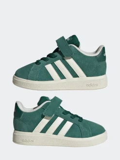 Vert - adidas Grand Court 2.0 Baskets à lacets élastiques bébé
