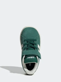 Vert - adidas Grand Court 2.0 Baskets à lacets élastiques bébé