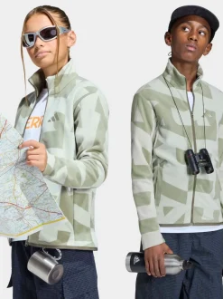 Vert - adidas Polaire imprimée Terrex zippée