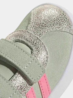 Vert - adidas Vl Cour 3.0 Baskets enfant à crochets et boucles