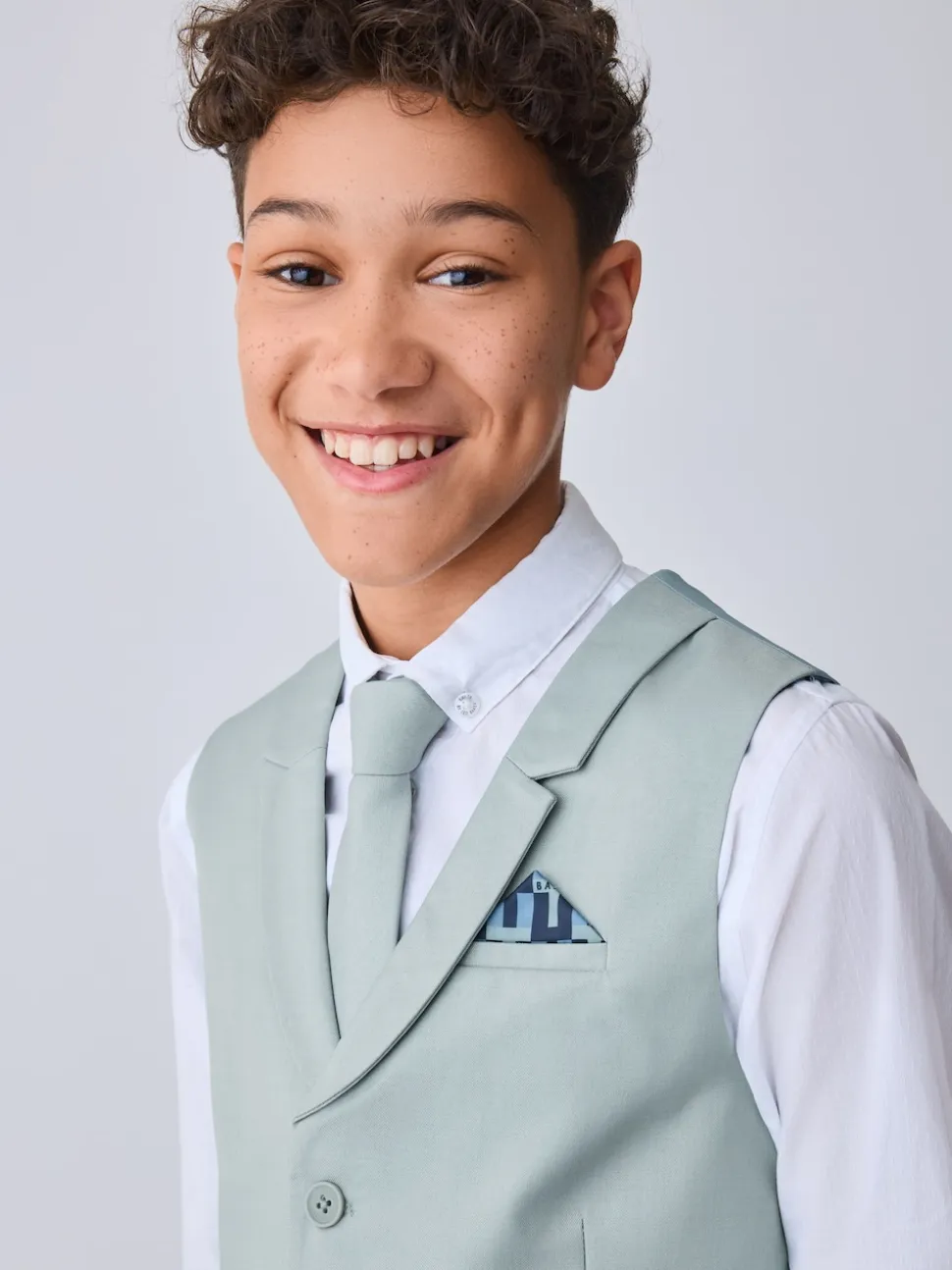 Vert - Baker by Ted Baker ensemble gilet, chemise et cravate