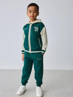 Vert - Baker by Ted Baker Varsity 3 Pieces Sweat-shirt à capuche, T-shirt et Joggings Ensemble