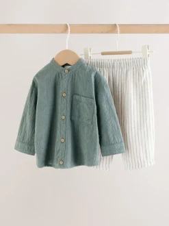 Vert - Ensemble chemise et pantalon bébé (0mois-3ans)