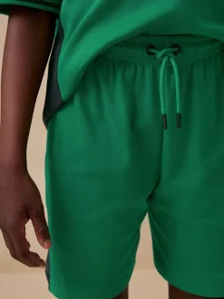 Vert - Ensemble t-shirt et short sportif à col en V (3-16ans)