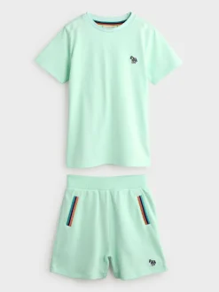 Vert à la menthe - Paul Smith Junior ensemble haut et short garçon