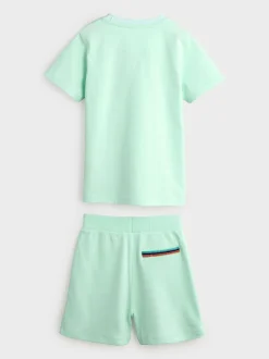 Vert à la menthe - Paul Smith Junior ensemble haut et short garçon