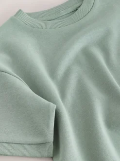 Vert à la menthe - T-shirt épais décontracté (3-16 ans)