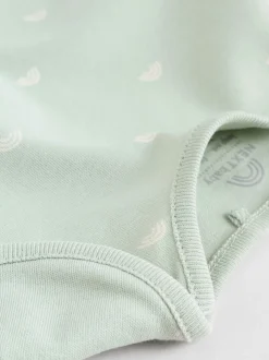 vert - Lot de 5 bodys à manches longues pour bébé