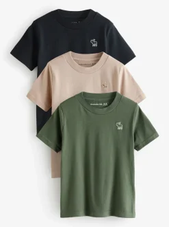 Vert - Lot de 3 t-shirts Abercrombie & Fitch à manches courtes
