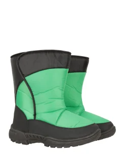 Vert - Mountain Warehouse Bottes de neige adaptatives Caribou Kids Single Rayure Sherpa Lined