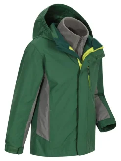 Vert - Mountain Warehouse Cannonball 3 en 1 Veste imperméable