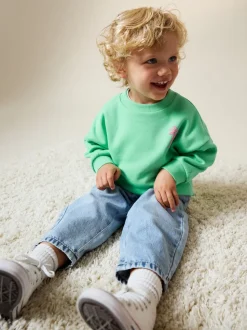 Vert à palmiers - Sweat imprimé All-over Col rond (3mois -7ans)