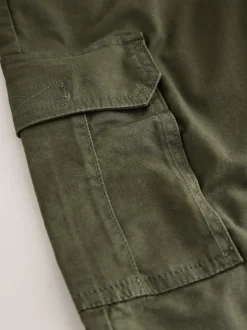 Vert - Pantalon cargo tissé (3-16ans)