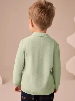 vert - Polo en maille brodé sur l’ensemble (3mois à7ans)
