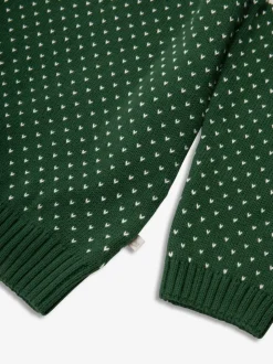 Vert - Pull The Little Tailor motif jacquard renne de Noël enfant