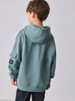 Vert - Sweat à capuche Baker by Ted Baker oversize en relief