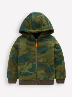 Vert - Sweat à capuche Boden Borg réversible