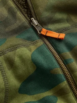 Vert - Sweat à capuche Boden Borg réversible