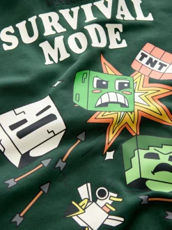 Vert - Sweat à capuche zippé Minecraft (3-16ans)