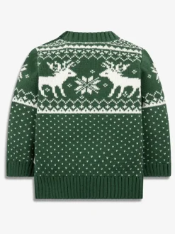 Vert - The Little Tailor - Pull de Noël en forme de renne et de foire