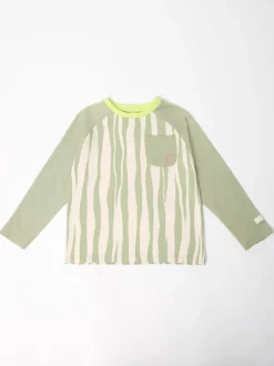 Vert - T-shirt GEN imprimé à manches longues