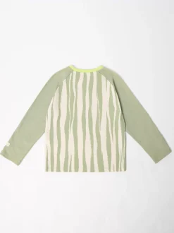 Vert - T-shirt GEN imprimé à manches longues