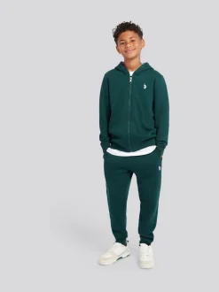 Vert - U.S. Polo Assn. Ensemble Survêtement et Sweat-shirt à capuche zippé Double Horsemen