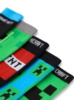Vert - Vanilla Underground Lot de 5chaussettes au mollet Minecraft TANT