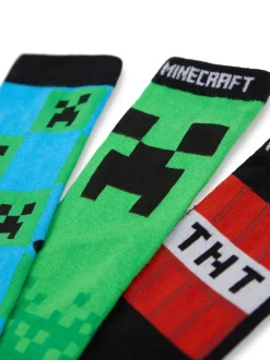 Vert - Vanilla Underground Lot de 5chaussettes au mollet Minecraft TANT