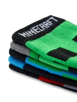 Vert - Vanilla Underground Lot de 5chaussettes au mollet Minecraft TANT